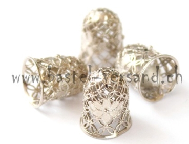 Endkappe 15 x 12mm silberfarbig