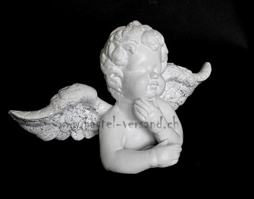 Engelkopf mit Silberglitter