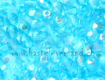 Glasfacettenperle 4mm aqua AB