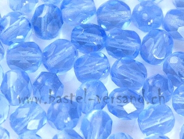 Glasfacettenperle 8mm blau