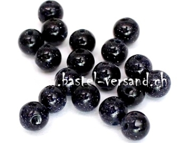 Glasperle 4mm schwarzblau