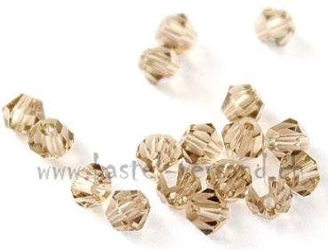 Glasperle Doppelkegel 4mm oliv