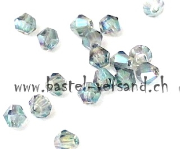 Glasperle Doppelkegel 4mm reseda