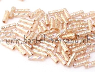 Glasstifte gedreht (twisted) 6mm hellbeige