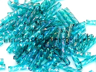 Glasstifte gedreht (twisted) 6mm türkis