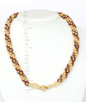 Preview: Halskette gelb / braun