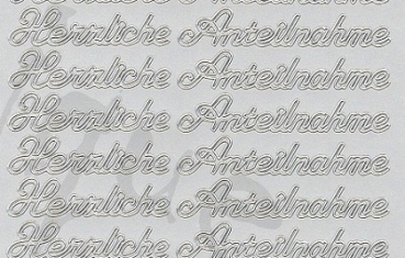 Preview: Sticker Herzliche Anteilnahme (420) silber