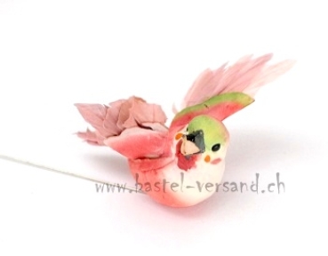 Vogel fliegend 5cm pink