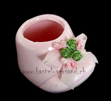Preview: Babyschuh keramik rosa