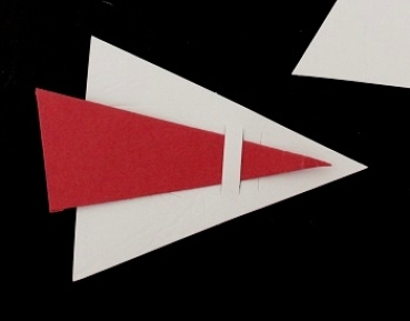 Preview: Aufblatt mit Schlitzen für Namenspickel weiss