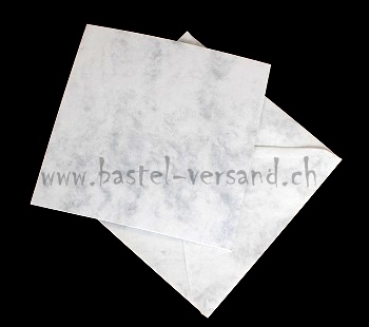 Doppelkarte mit Couvert marmor
