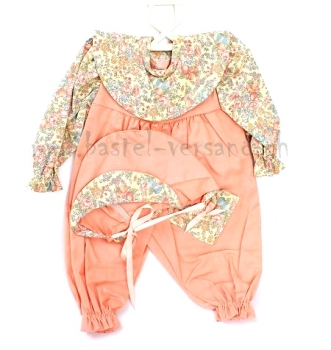 Puppenoverall mit Hut für 50cm Puppe