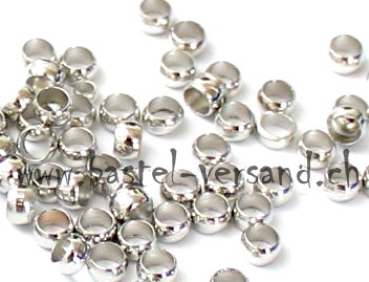 Quetschperlen rhodium farbig 4mm