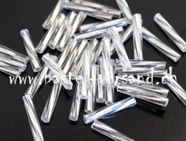 Glasstifte gedreht (twisted) 60mm silber