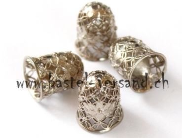 Preview: Endkappe 15 x 12mm silberfarbig