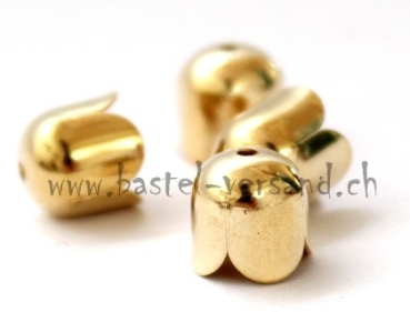 Endkappe 8mm goldfarbig