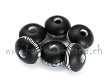 Kunststoffperle schwarz/weiss