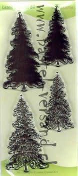 Leane Creatief stamps Christmas trees