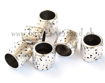 Metallperle 13mm silberfarig