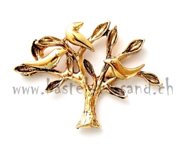 Metallteil Baum goldfarbig