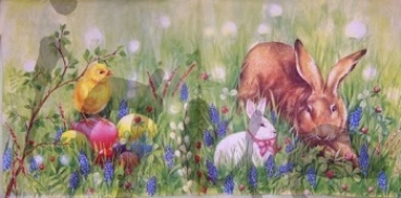 Serviette hasen in der wiese