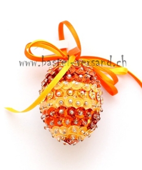Pailletten Ei 5cm orange