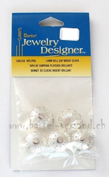 Perlkappe 14m silberfarbig