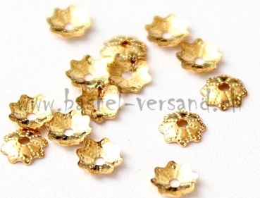 Perlkappe 4mm goldfarbig