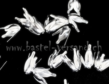 Perlkappe "Tulpe" silber