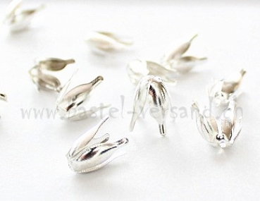 Preview: Perlkappe "Tulpe" silber