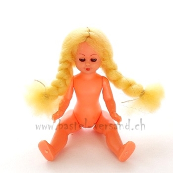 Puppe 8cm mit Zöpfen blond