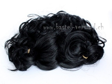 Preview: Puppenperücke 36cm Amy schwarz