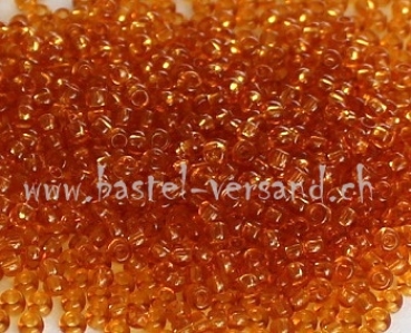 Rocailles-Perlen 11/0 ocker transparent 2C