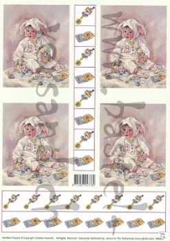 Schnittbogen Baby im Hasenanzug