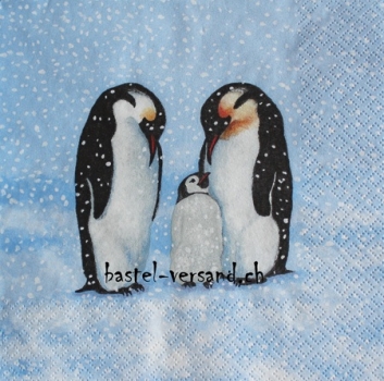 Serviette penguin family