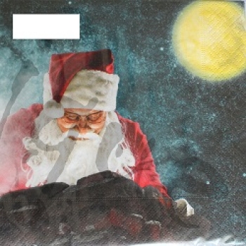 Serviette peeping santa