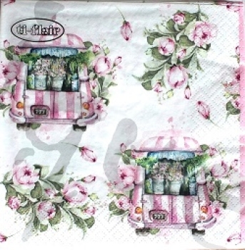Serviette flower truck