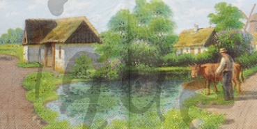 Serviette landschaft