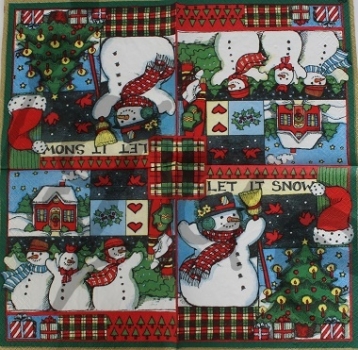 Serviette schneemänner