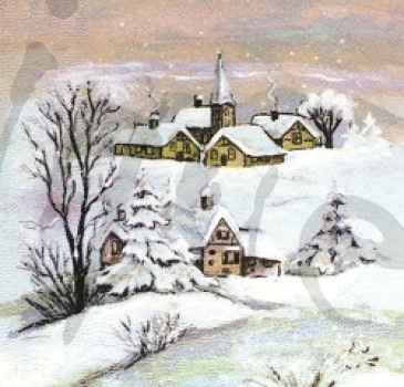 Serviette winterlandschaft
