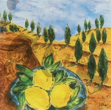 Serviette zitronen
