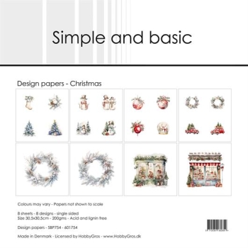 Simple and Basic Design Papers Christmas SBP754 1