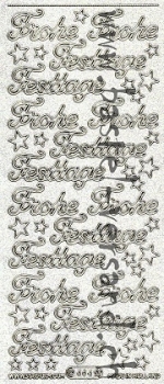 Sticker Frohe Festtage (464) Flitter gold