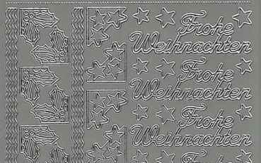 Preview: Sticker Frohe Weihnachten (467) silber