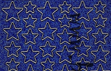 Preview: Sticker Glitter Sterne (7078) blau
