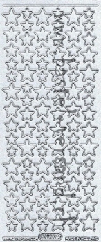 Sticker Glitter Sterne (7078) silber