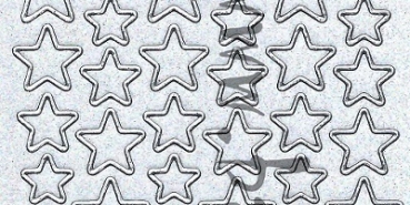 Preview: Sticker Glitter Sterne (7078) silber