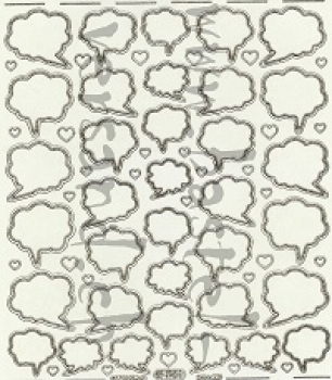 Sticker Sprechblase (3104) transparent gold