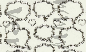 Preview: Sticker Sprechblase (3104) transparent gold