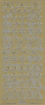 Sticker Weihnachtsmotive (853) gold
